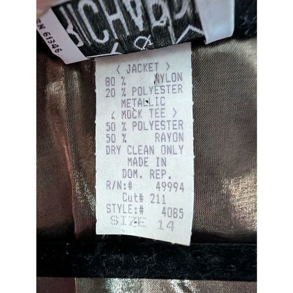 R & M Richards Gold 1PC blouse set by Karen Kwong Sz 14 - Picture 3 of 4